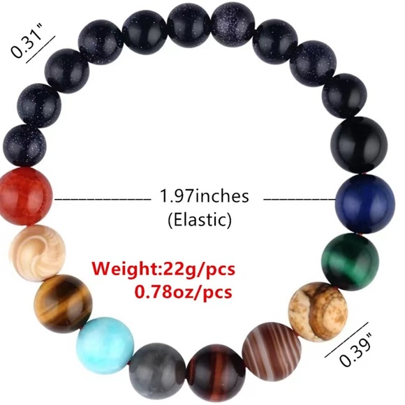 Planetary gemstone bracelet - Picture 14 of 14